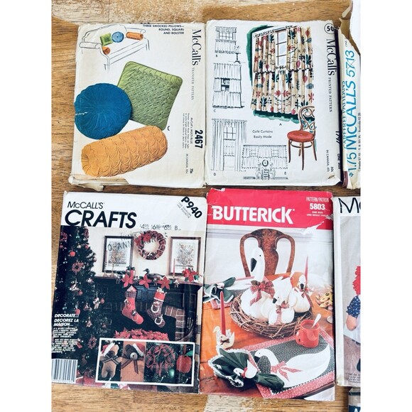 Lot of 11 Vintage Sewing Patterns‎ Most 1960s 1970s 1980s Craft Dolls Decor - Picture 2 of 5